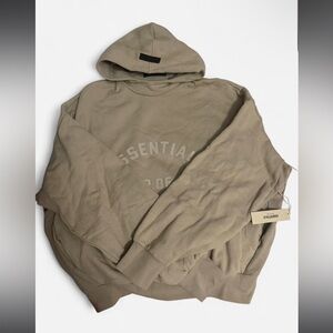 Essentials Men's Hoodie in Taupe Beige Medium